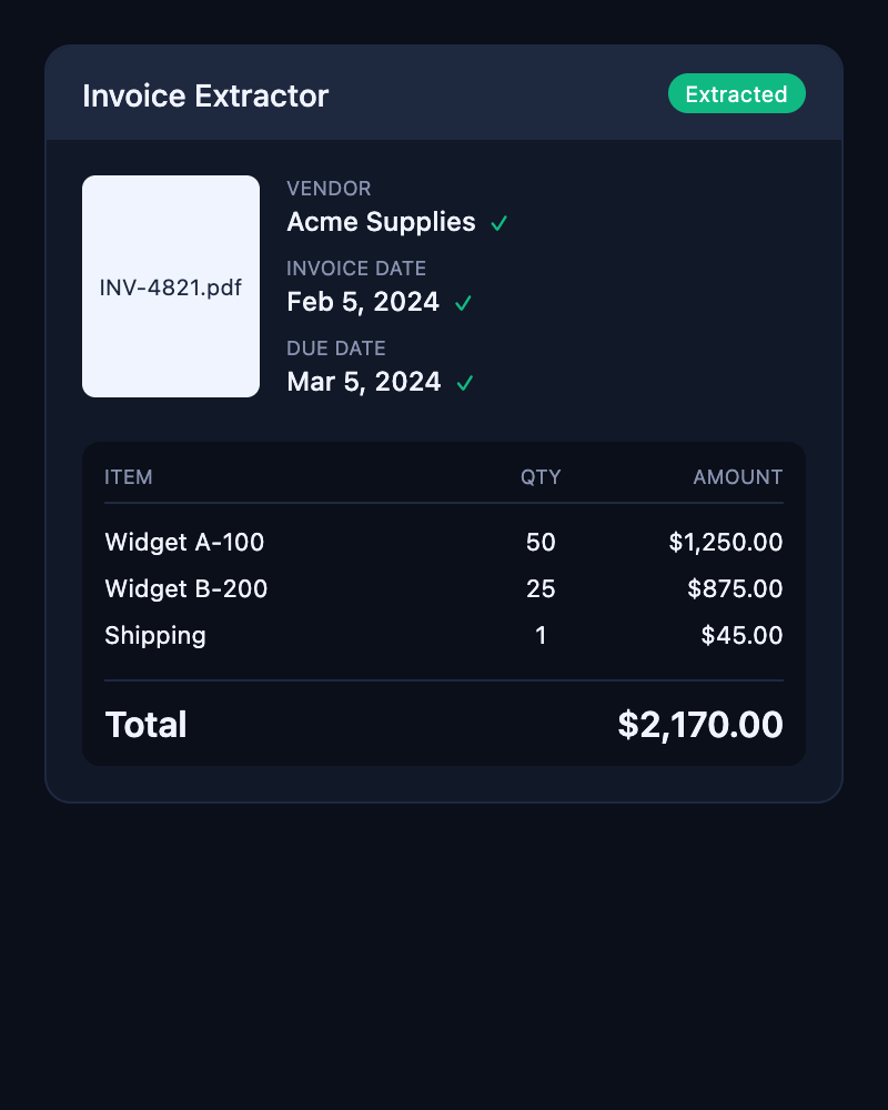 Invoice Data Extractor UI